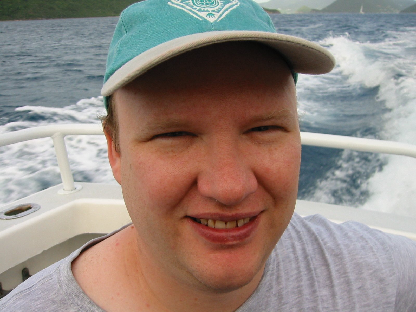 Mark's freckles, on the Stormy Petrel